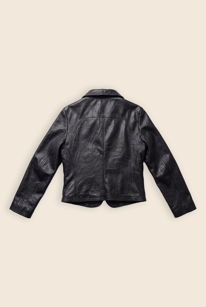 VINTAGE UPCYCLE DROP / Embroidered Leather Jacket