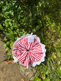 Sample / Red and White Striped Scrunchie