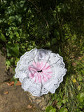 Sample / Pink and White Striped Scrunchie