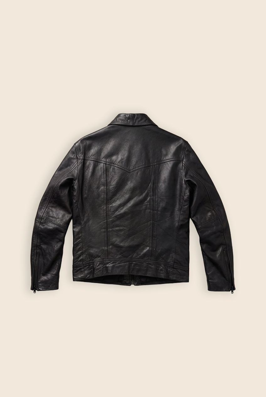 VINTAGE UPCYCLE DROP / Embroidered Leather Jacket